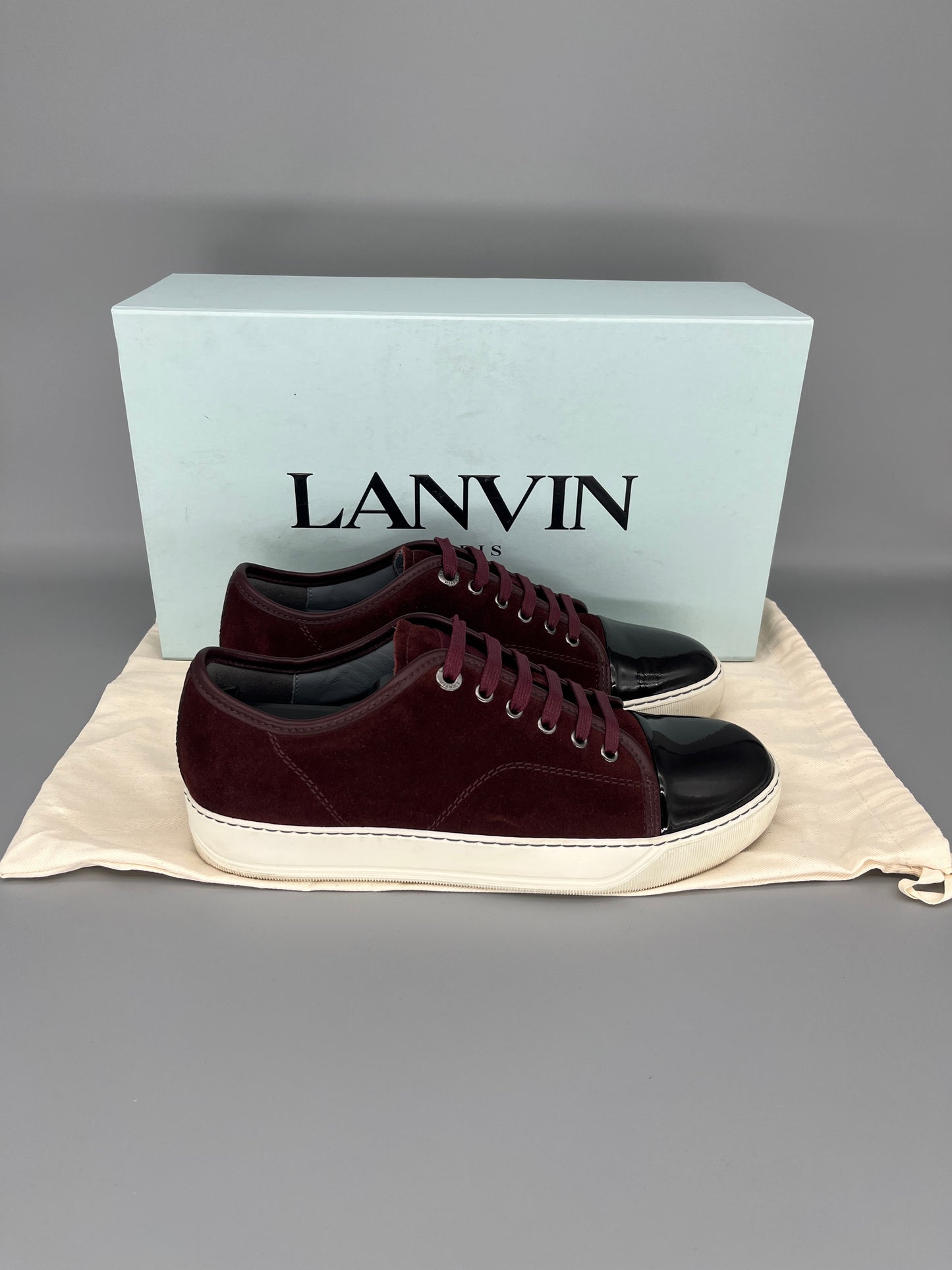 Lanvin Patent Cap Toe Burgundy 39 | UK5