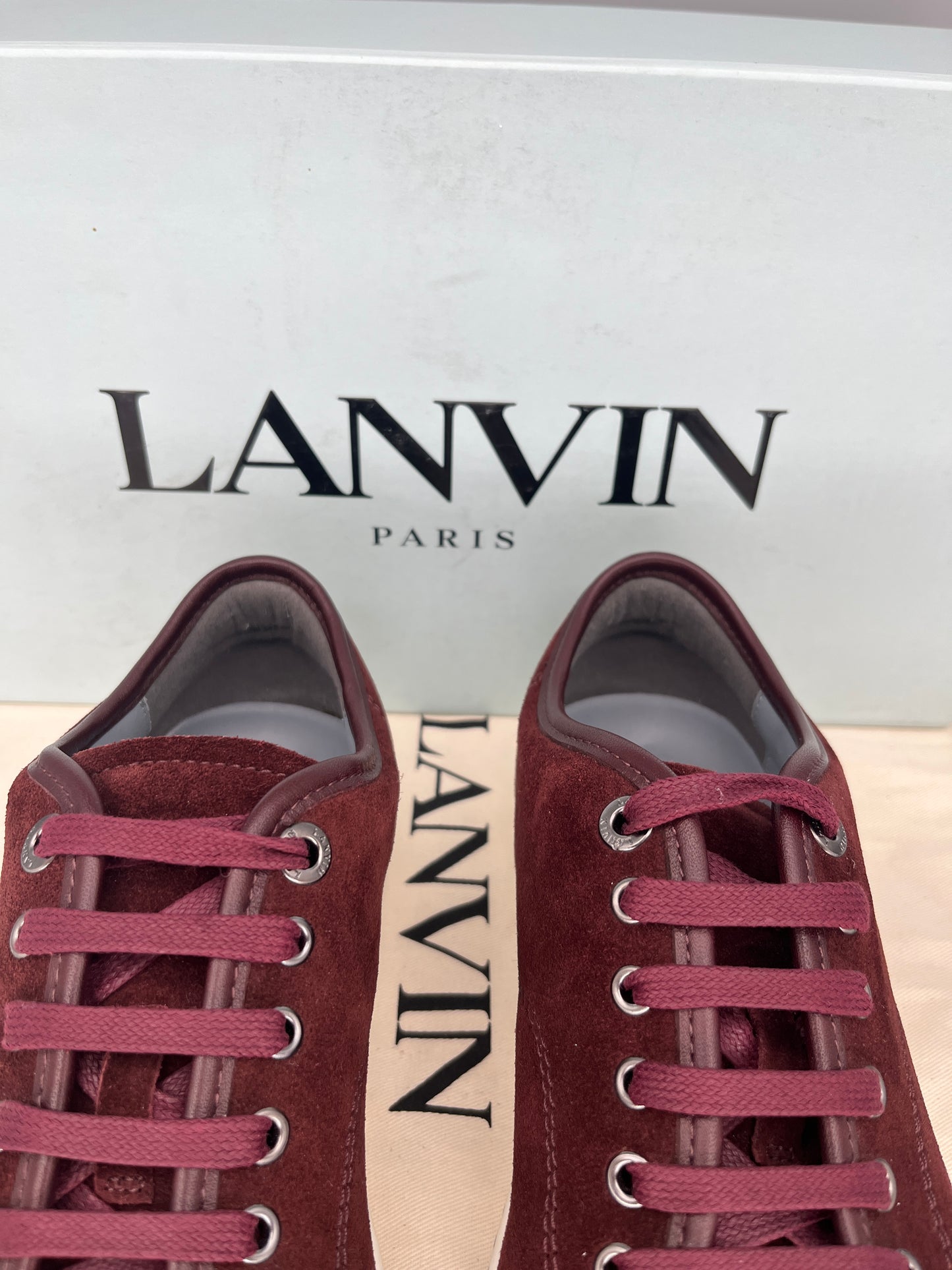 Lanvin Patent Cap Toe Burgundy 39 | UK5