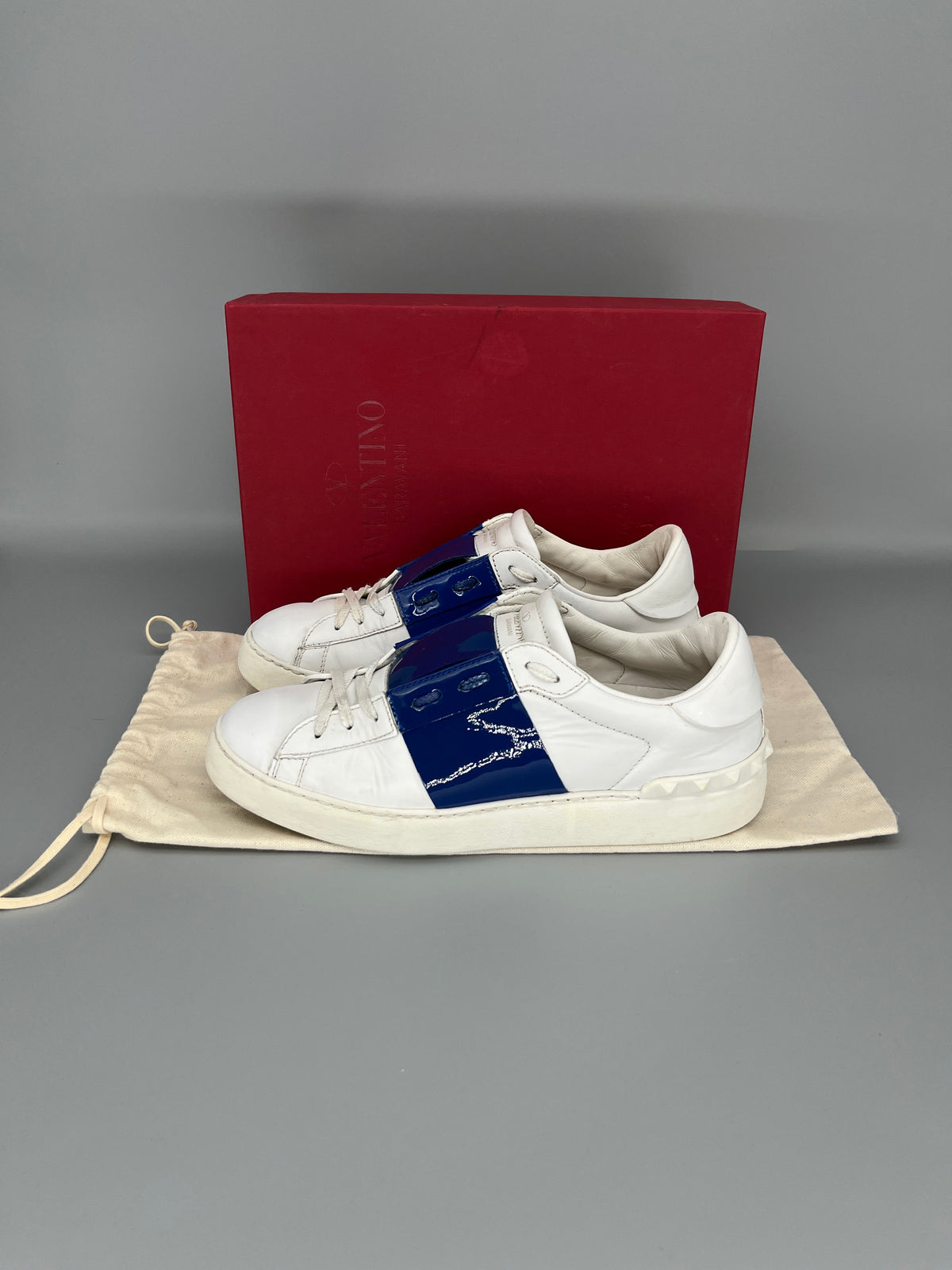 Valentino Open Sneaker Patent Blue | 39