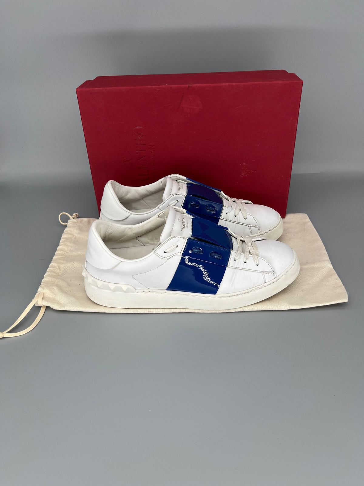 Valentino Open Sneaker Patent Blue | 39