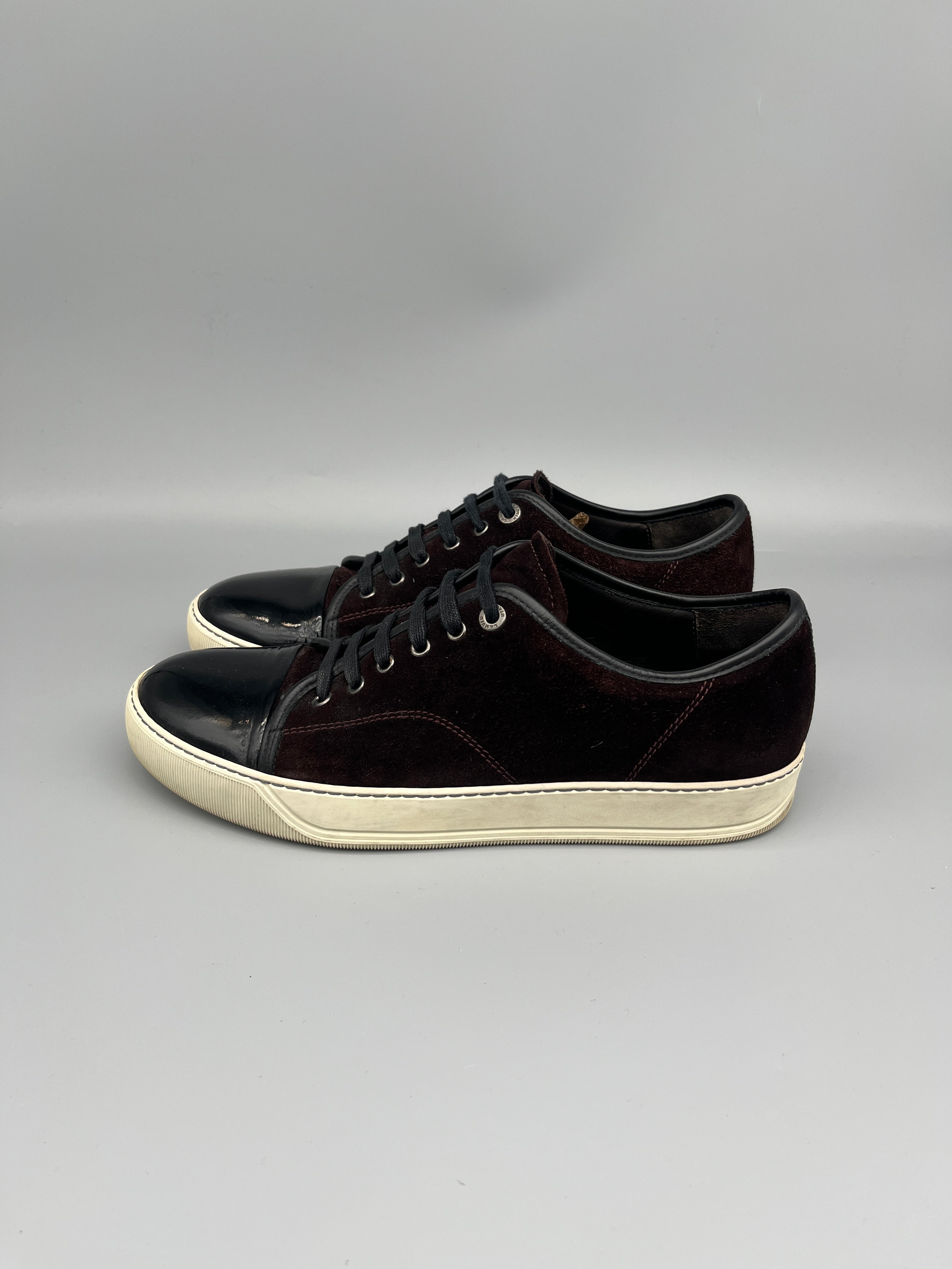 Lanvin Dbb1 Patent Cap Toe Sneaker Burgundy | 44