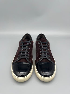 Lanvin Dbb1 Patent Cap Toe Sneaker Burgundy | 44