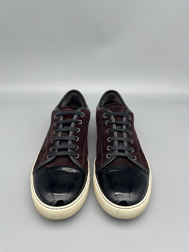 Lanvin Dbb1 Patent Cap Toe Sneaker Burgundy | 44