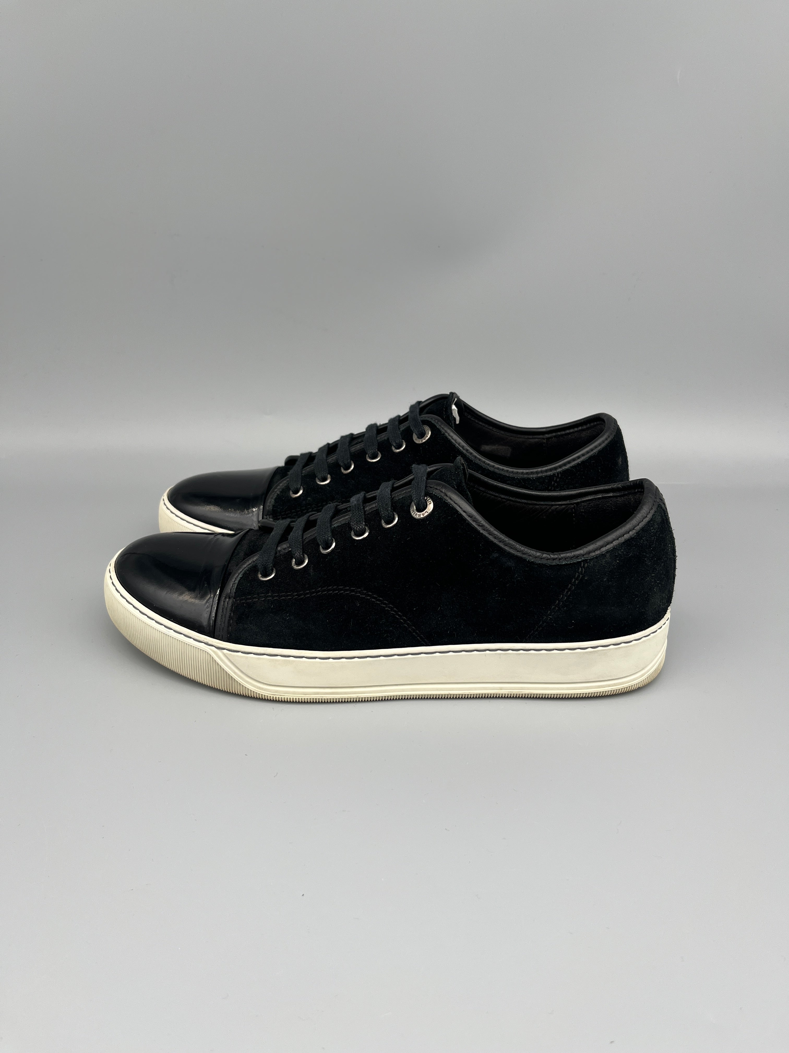 Lanvin Dbb1 Patent Cap Toe Sneaker Black | 42