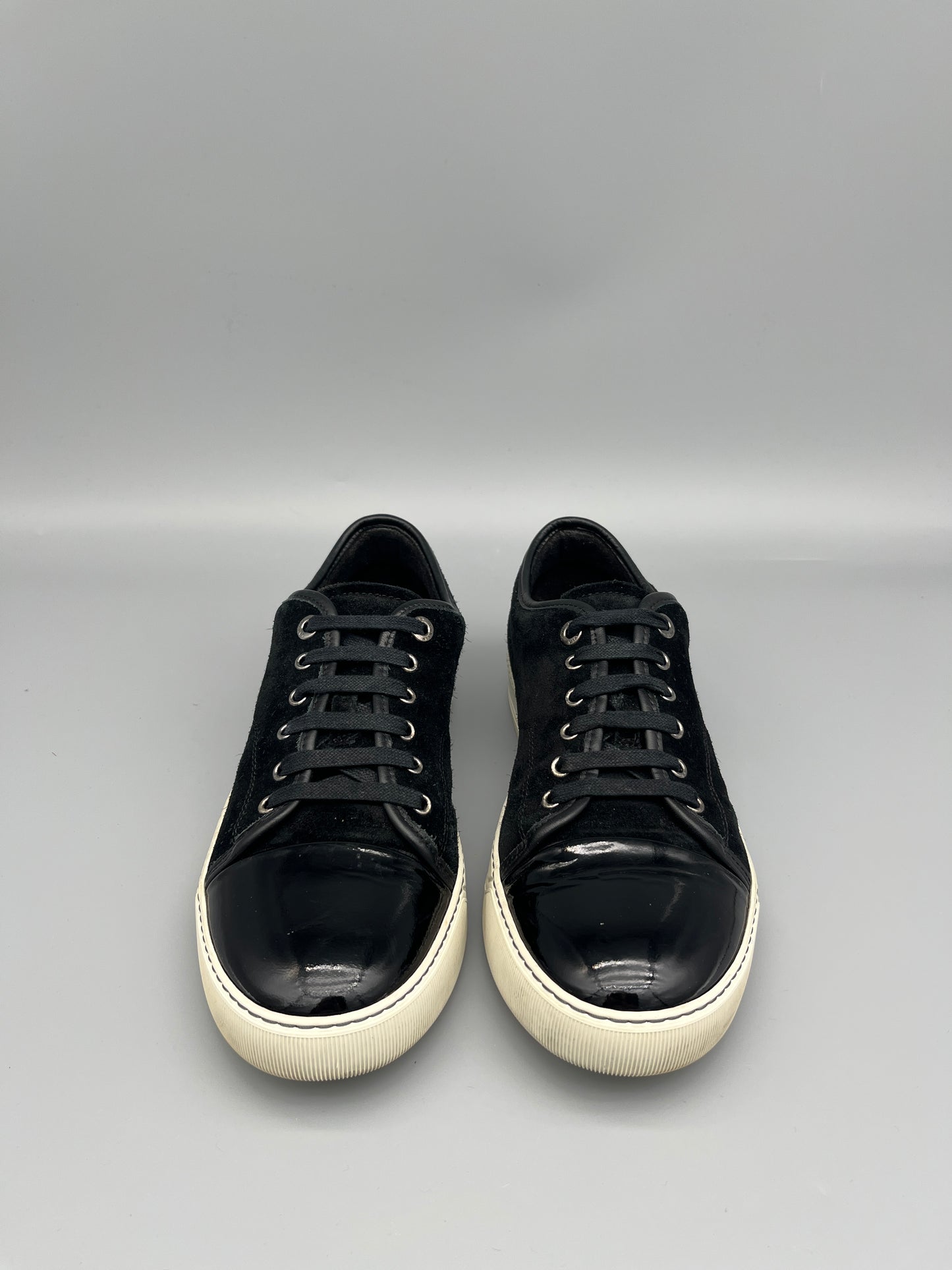 Lanvin Dbb1 Patent Cap Toe Sneaker Black | 42