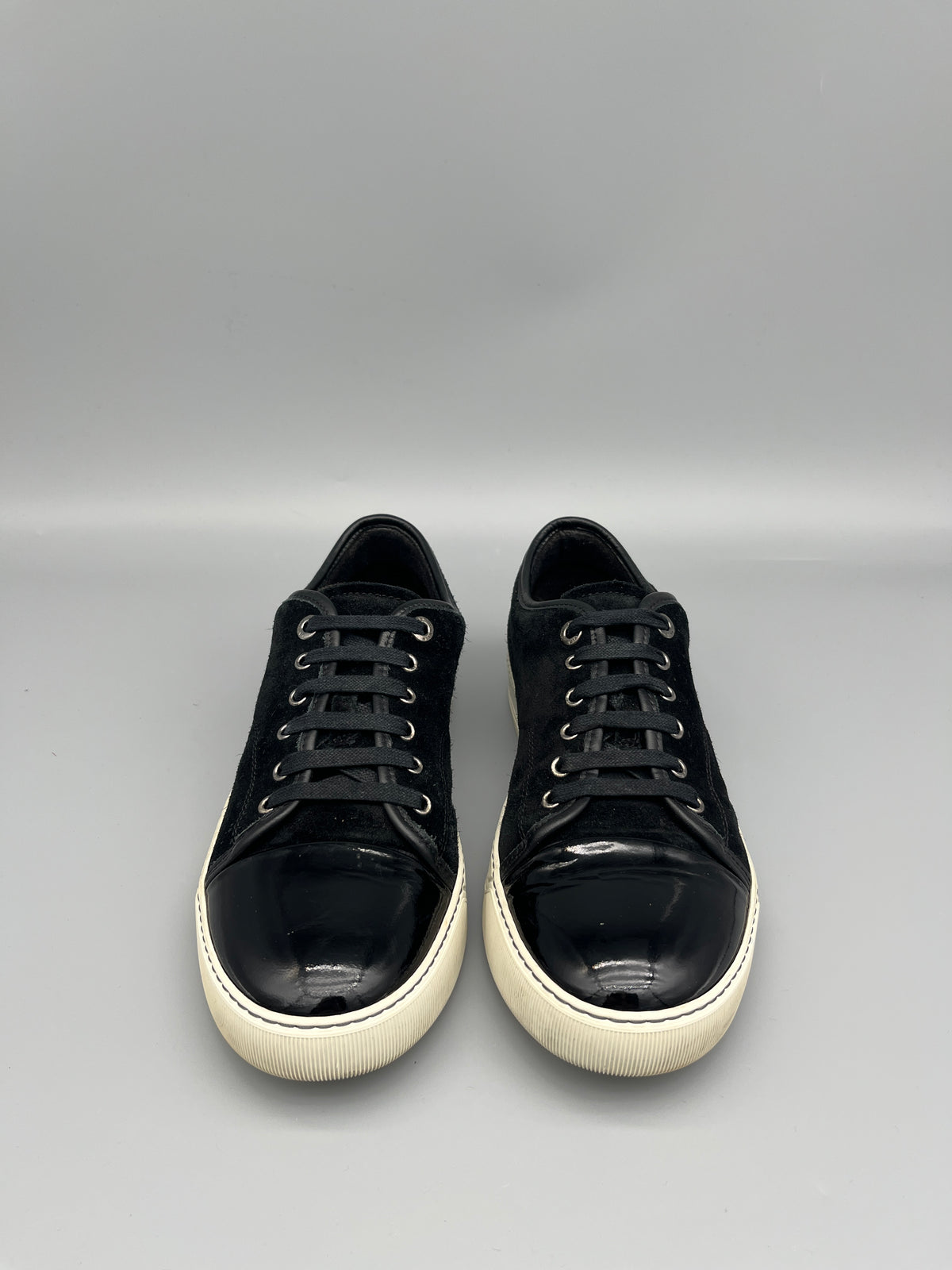 Lanvin Dbb1 Patent Cap Toe Sneaker Black | 42
