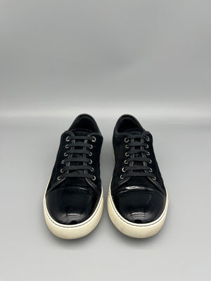 Lanvin Dbb1 Patent Cap Toe Sneaker Black | 42