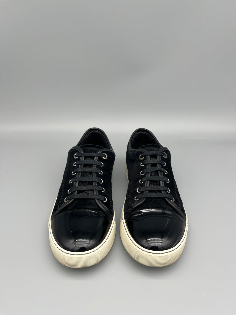 Lanvin Dbb1 Patent Cap Toe Sneaker Black | 42