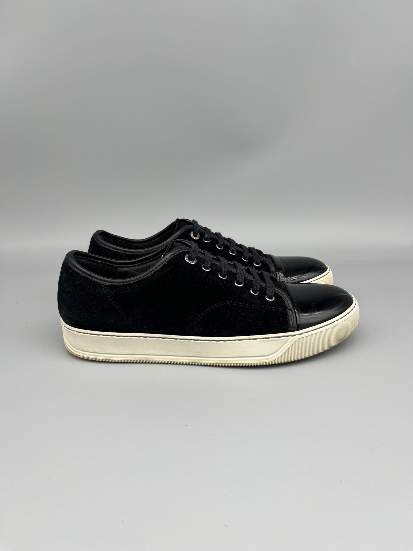 Lanvin Dbb1 Patent Cap Toe Sneaker Black | 42