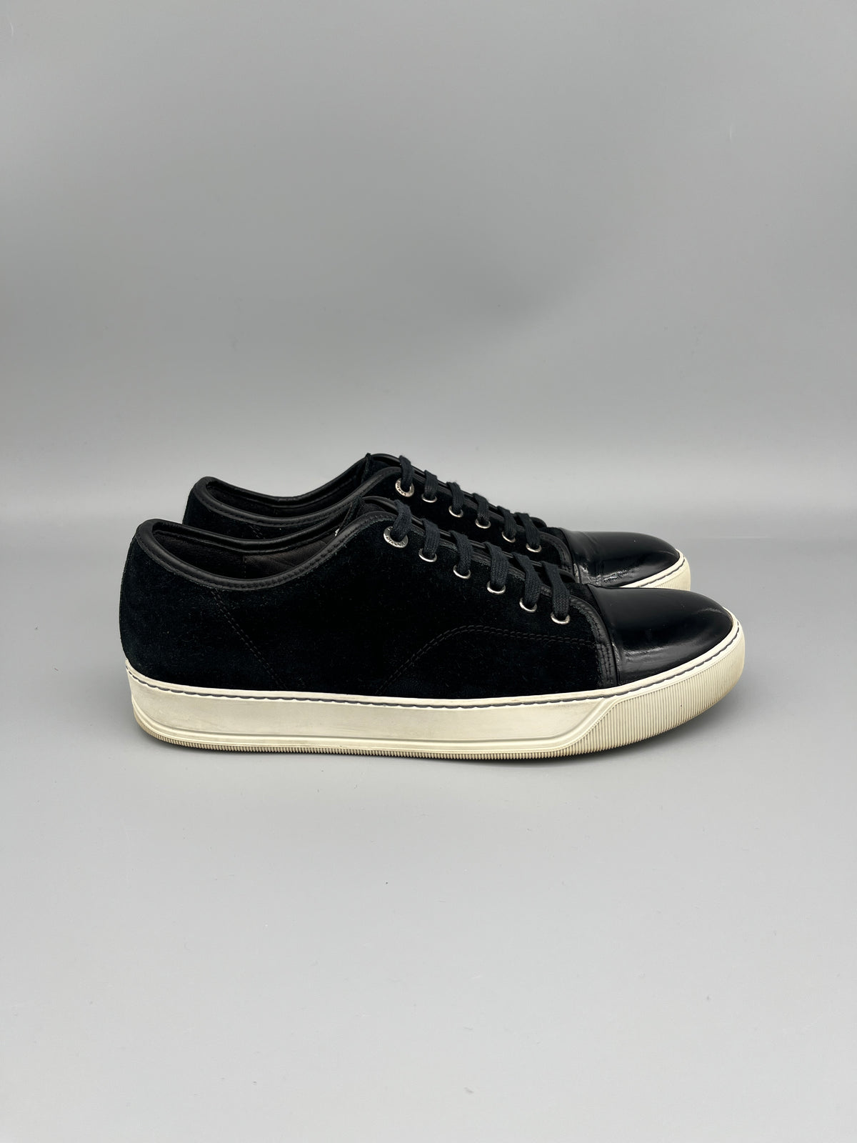 Lanvin Dbb1 Patent Cap Toe Sneaker Black | 42