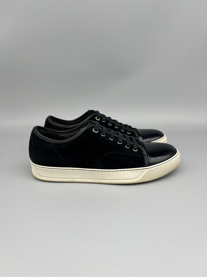 Lanvin Dbb1 Patent Cap Toe Sneaker Black | 42