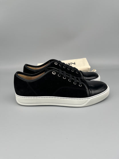 Lanvin Dbb1 Patent Cap Toe Sneaker Black | 44