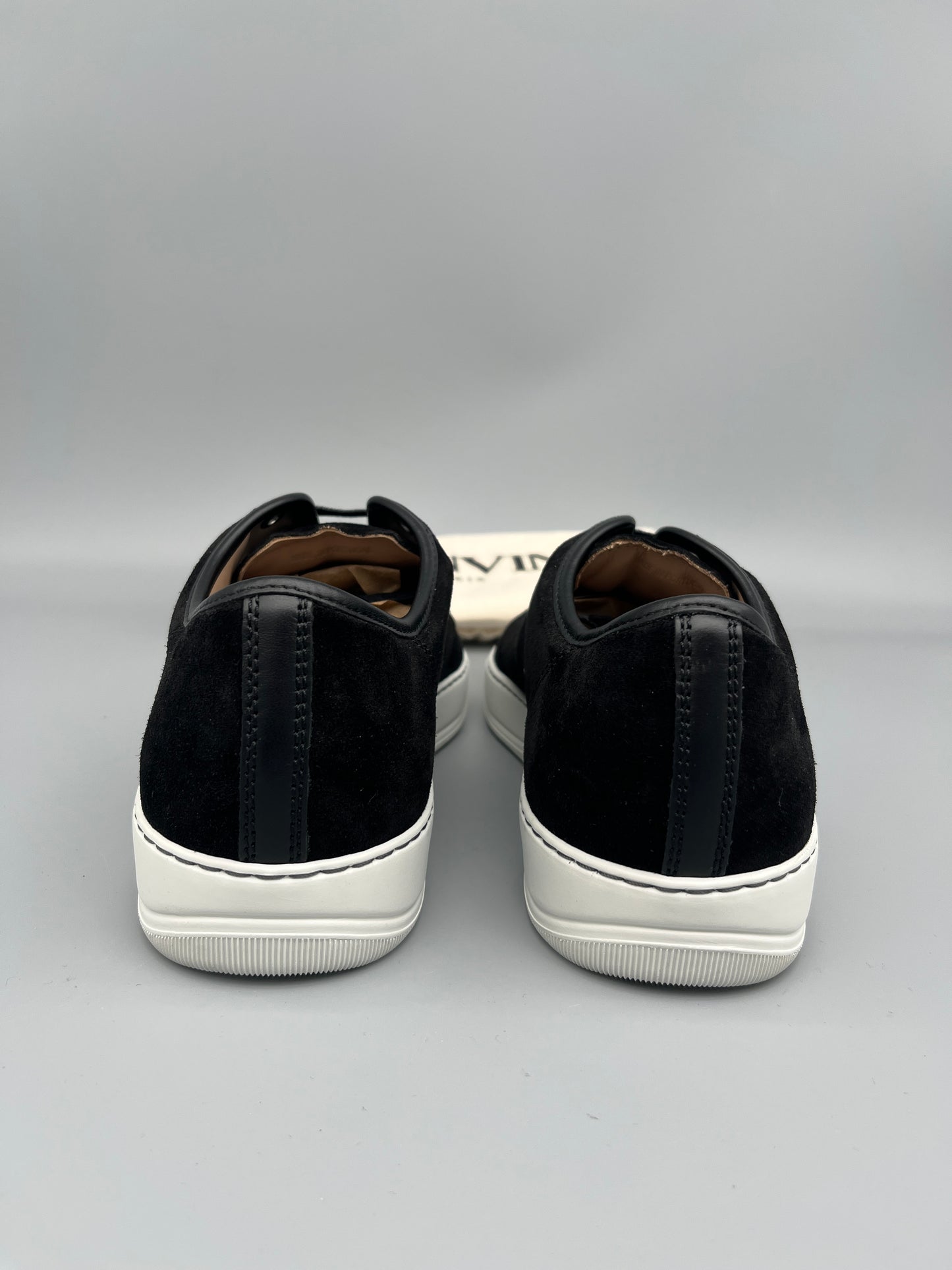 Lanvin Dbb1 Patent Cap Toe Sneaker Black | 44