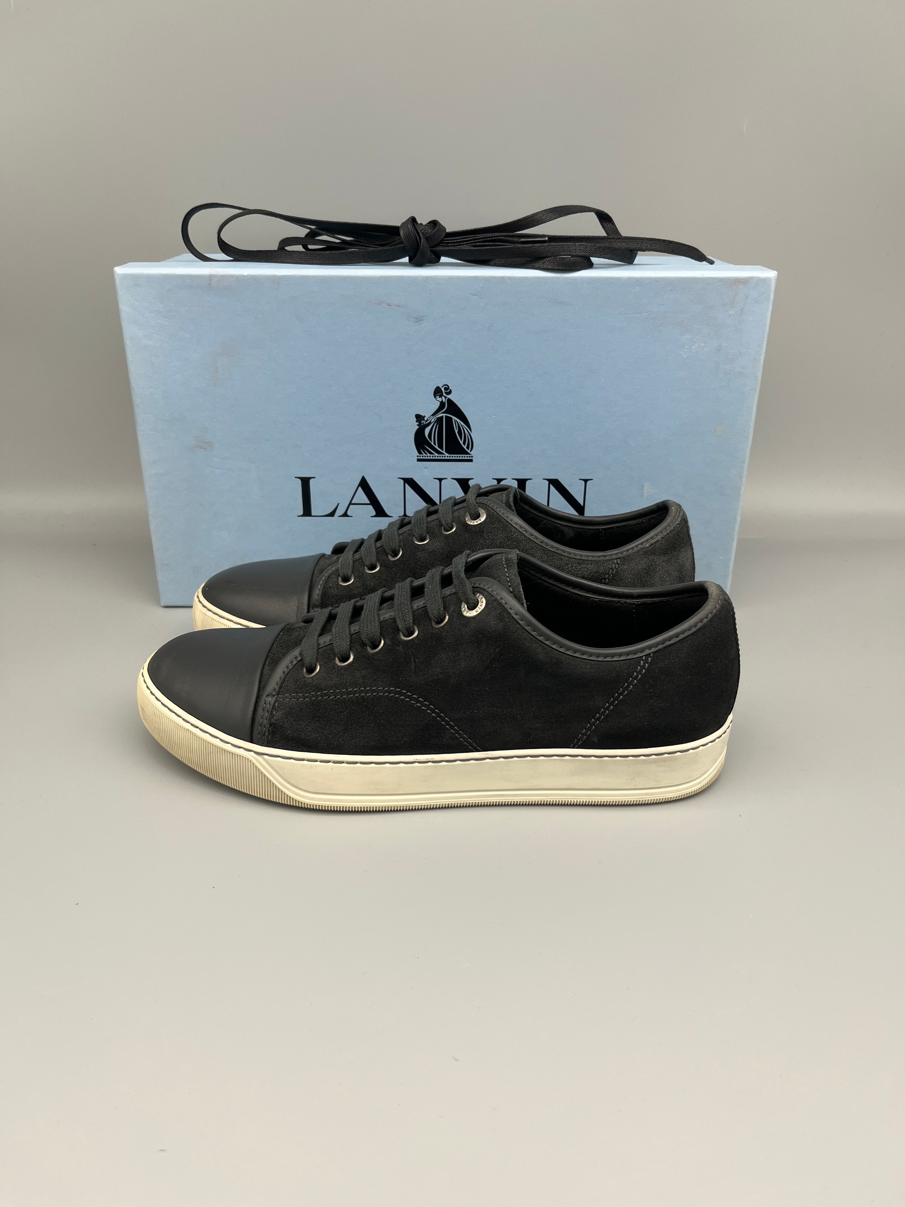 Lanvin Dbb1 Nappa Cap Toe Sneaker Elephant Grey | 41