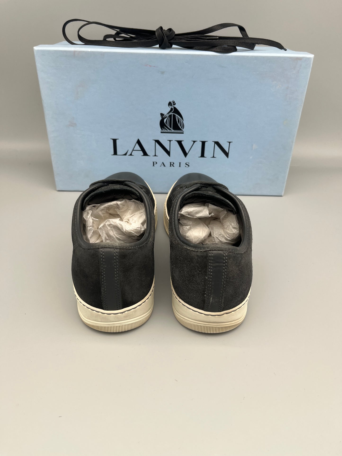Lanvin Dbb1 Nappa Cap Toe Sneaker Elephant Grey | 41