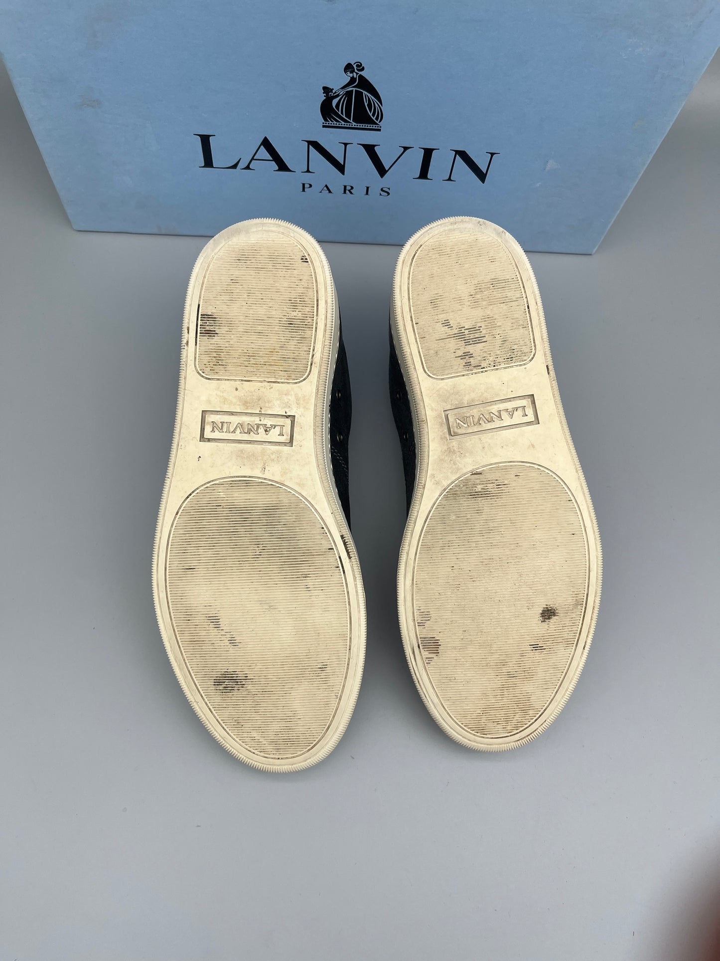 Lanvin Dbb1 Nappa Cap Toe Sneaker Elephant Grey | 41