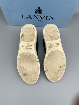 Lanvin Dbb1 Nappa Cap Toe Sneaker Elephant Grey | 41
