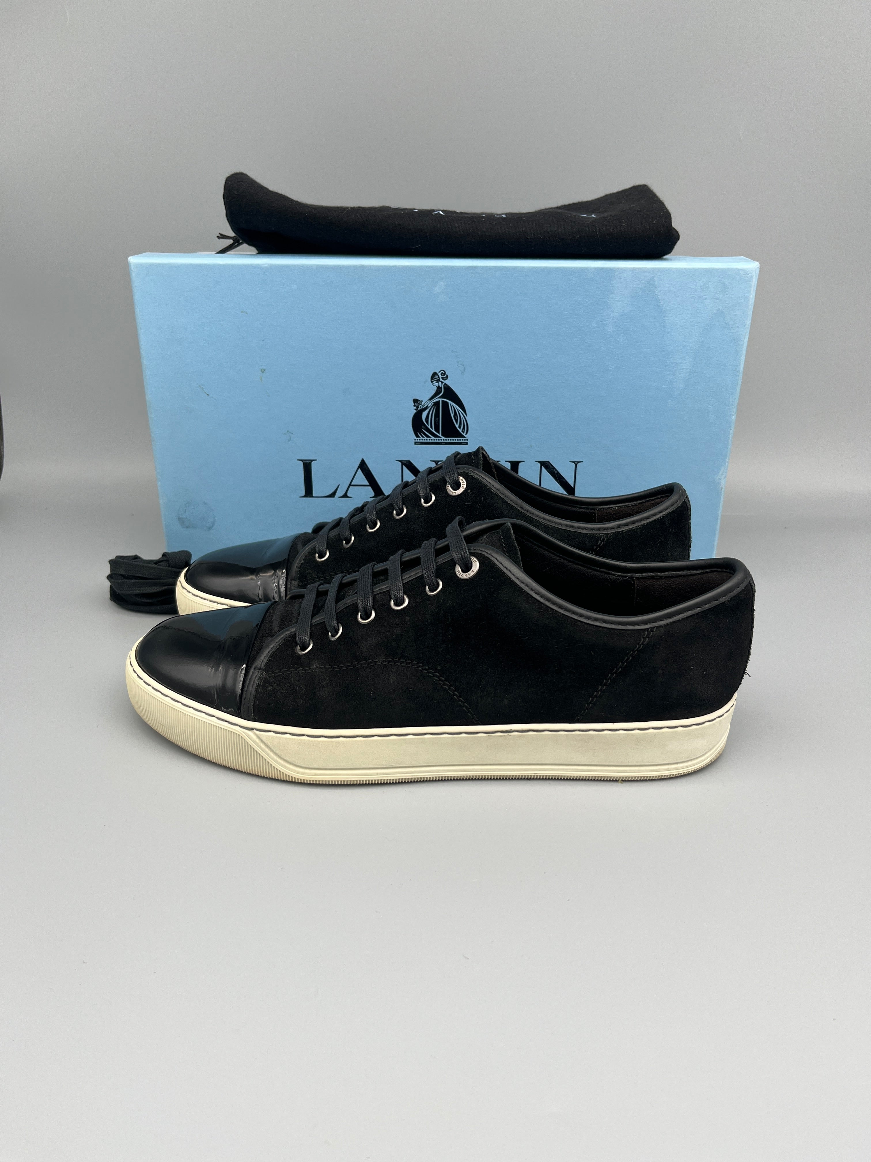 Lanvin Dbb1 Patent Cap Toe Sneaker Black | 43