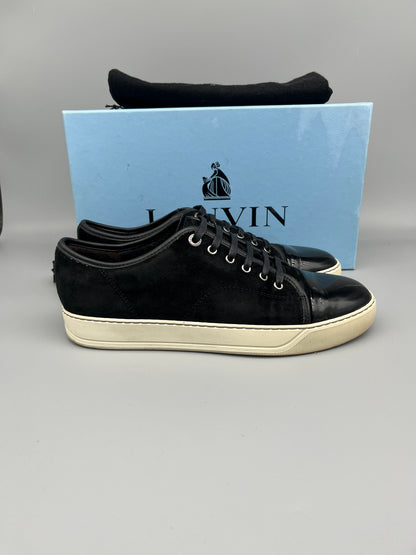 Lanvin Dbb1 Patent Cap Toe Sneaker Black | 43