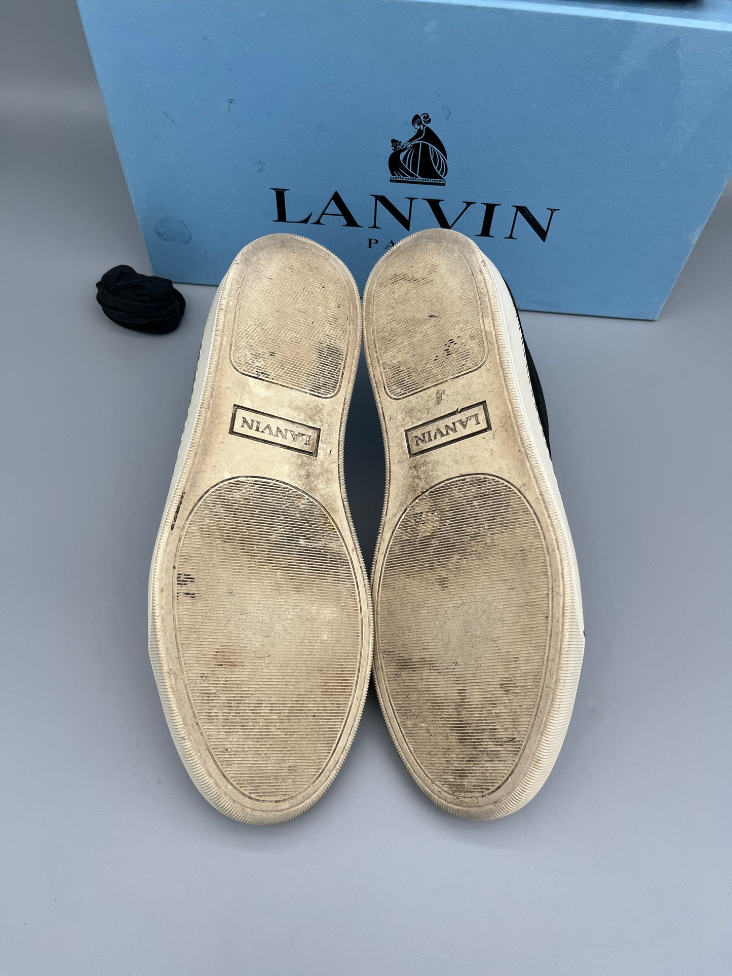 Lanvin Dbb1 Patent Cap Toe Sneaker Black | 43
