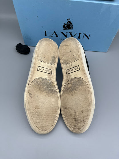 Lanvin Dbb1 Patent Cap Toe Sneaker Black | 43