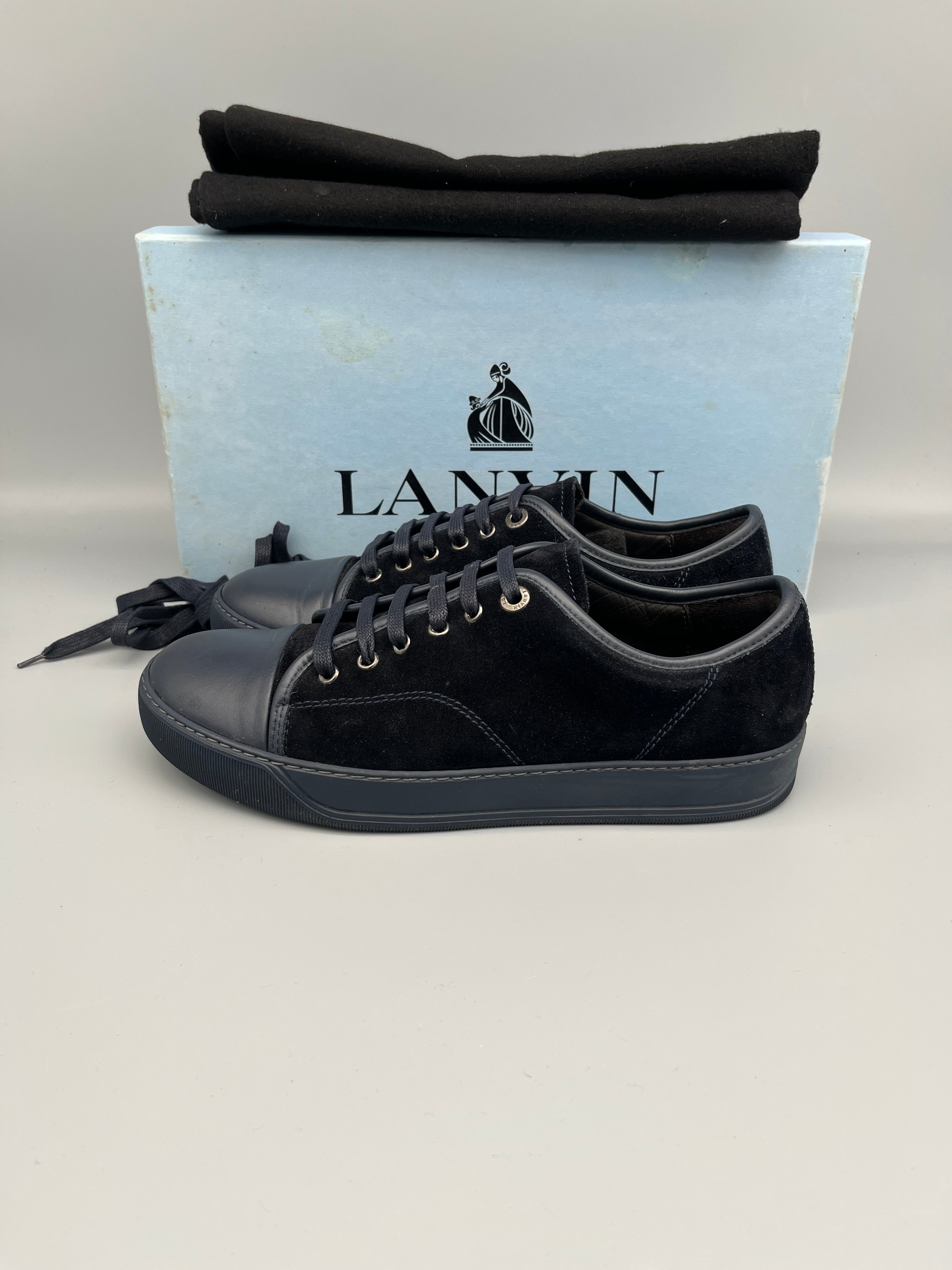 Lanvin Dbb1 Nappa Cap Toe Sneaker Navy | 41