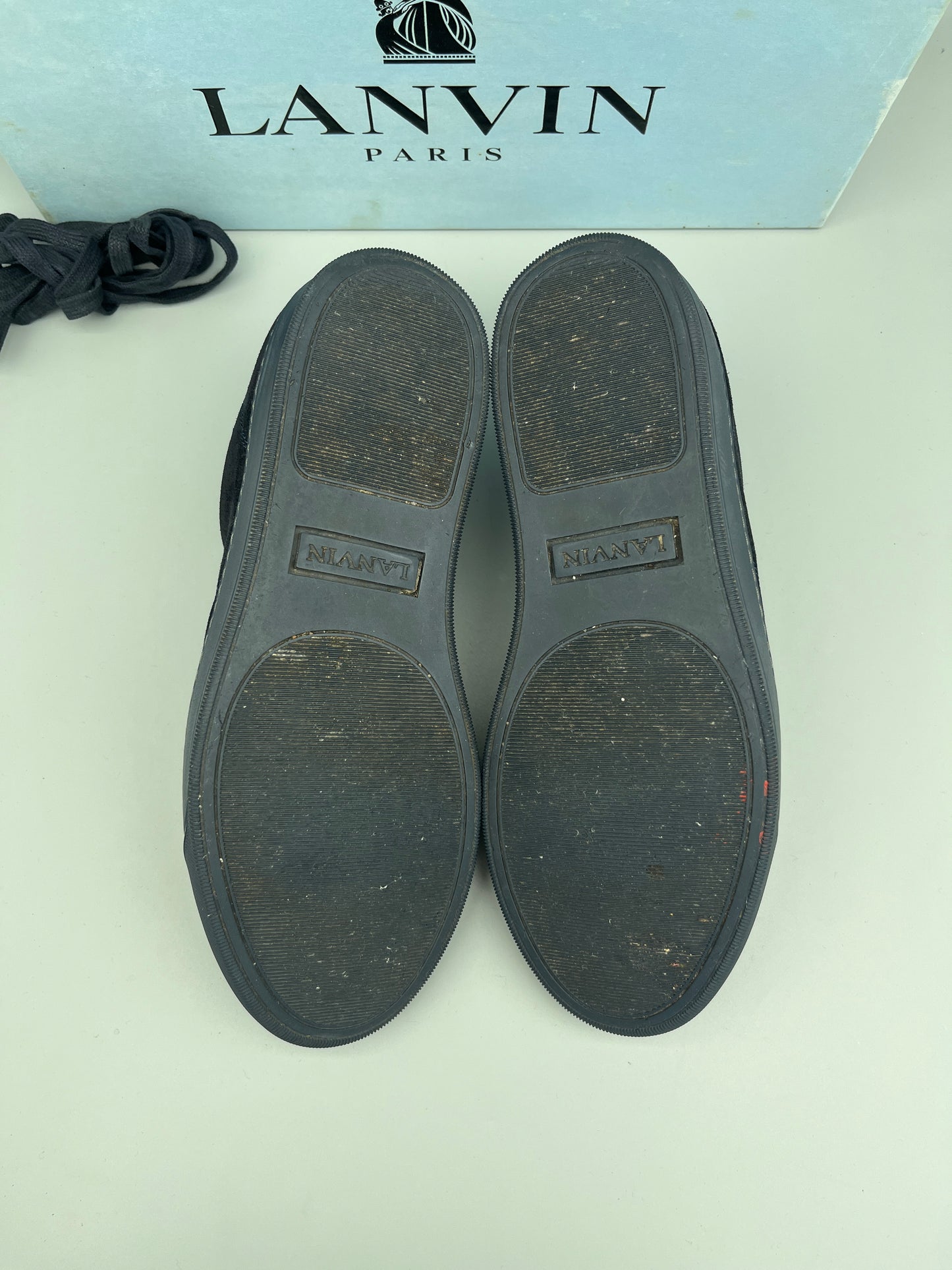 Lanvin Dbb1 Nappa Cap Toe Sneaker Navy | 41