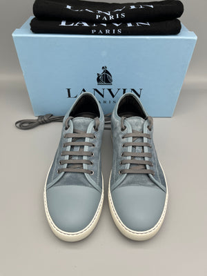Lanvin Dbb1 Patent Cap Toe Sneaker Light Blue | 44