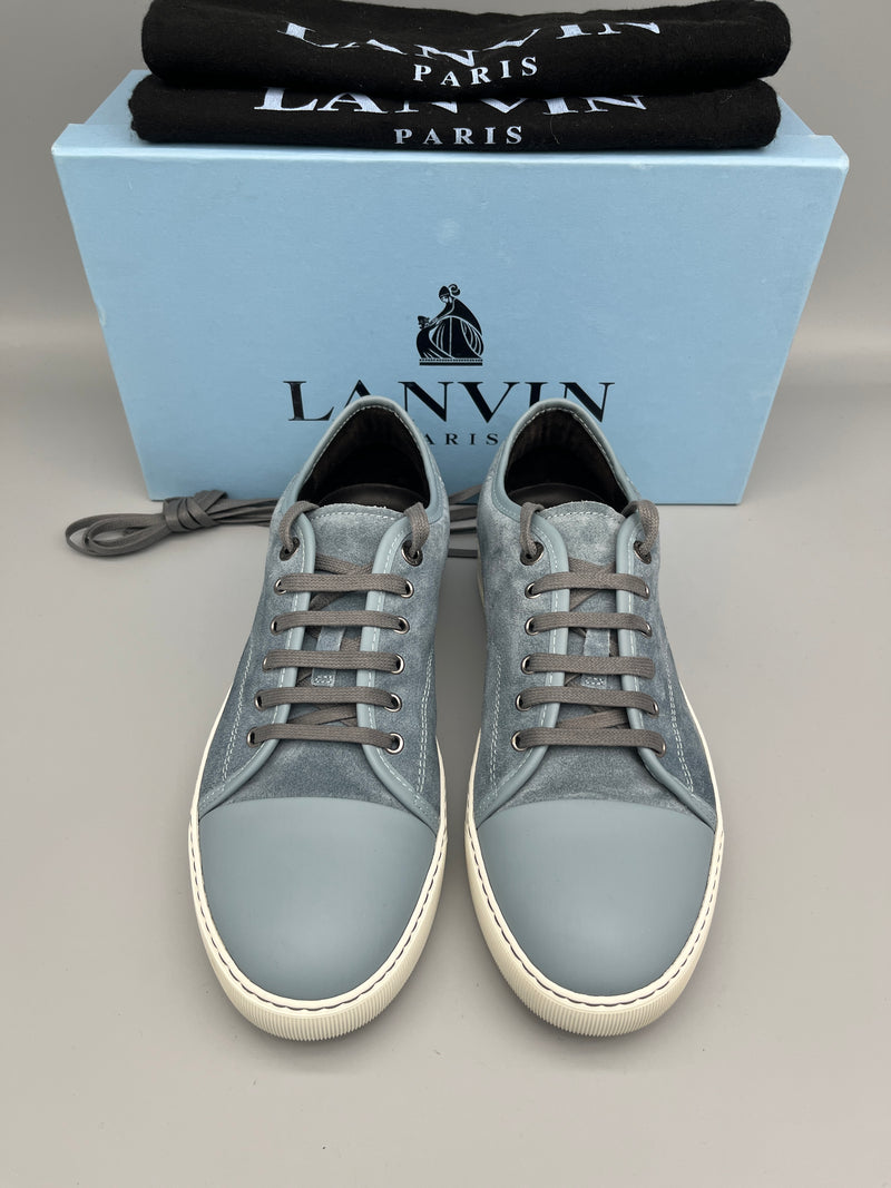 Lanvin Dbb1 Patent Cap Toe Sneaker Light Blue | 44
