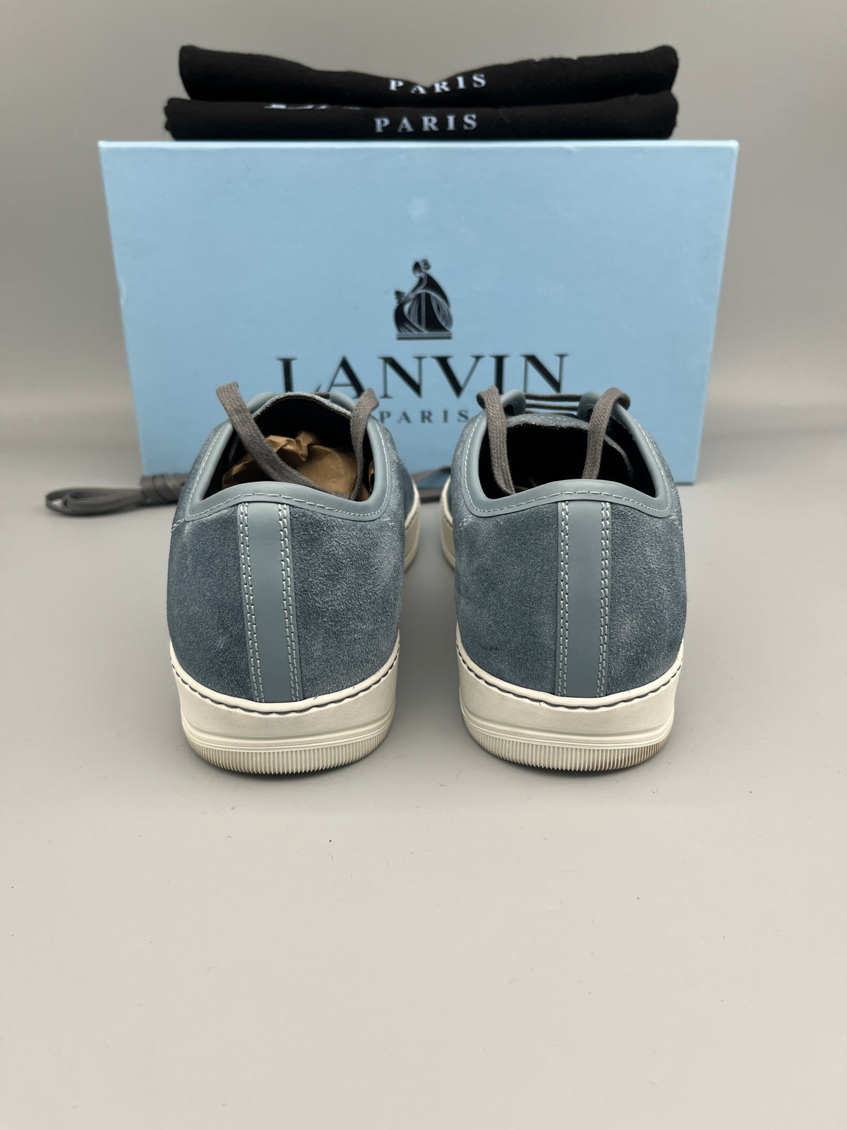 Lanvin Dbb1 Patent Cap Toe Sneaker Light Blue | 44