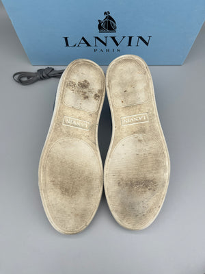 Lanvin Dbb1 Patent Cap Toe Sneaker Light Blue | 44