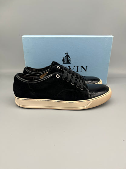 Lanvin Dbb1 Patent Cap Toe Sneaker Black | 45