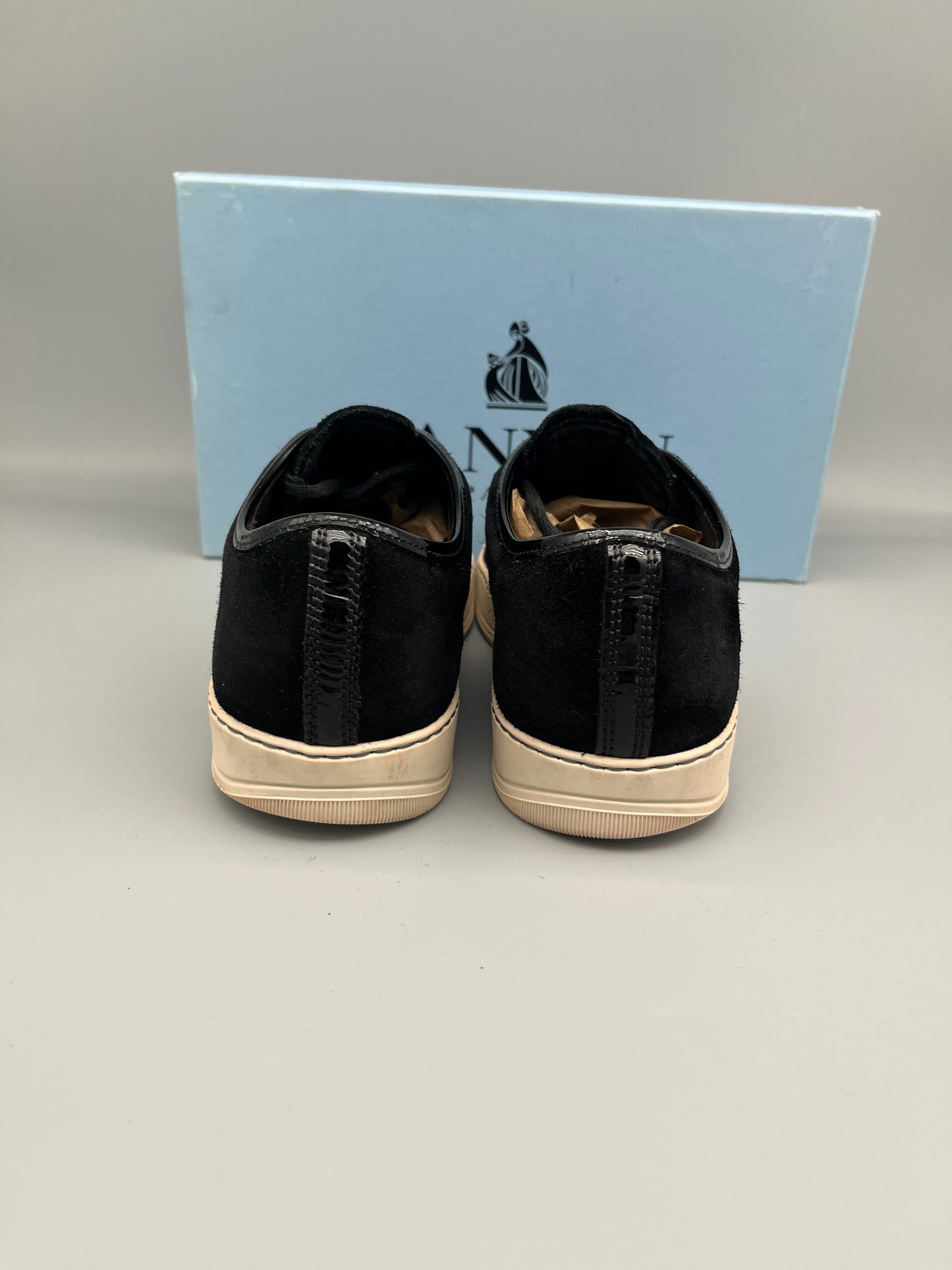 Lanvin Dbb1 Patent Cap Toe Sneaker Black | 45