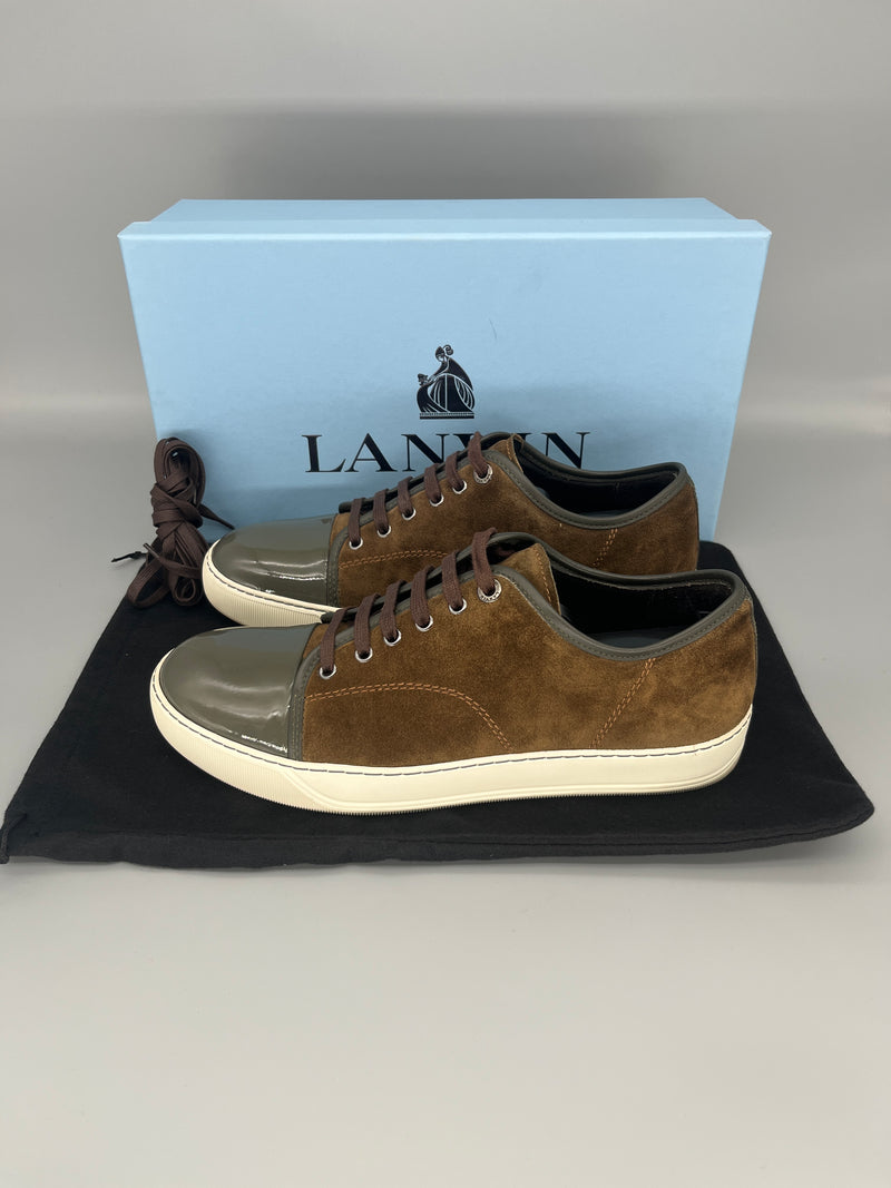 Lanvin Dbb1 Patent Cap Toe Sneaker Brown | 42