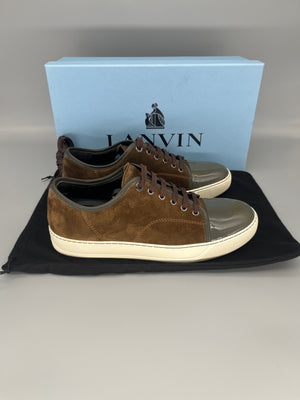 Lanvin Dbb1 Patent Cap Toe Sneaker Brown | 42