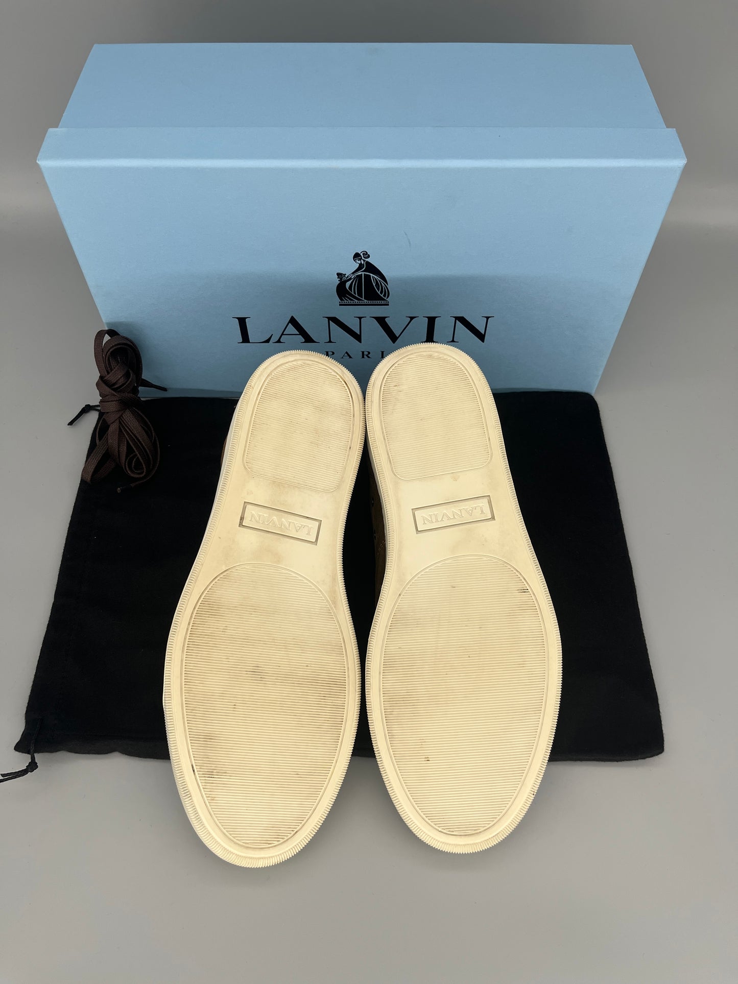 Lanvin Patent Cap Toe Brown | 42