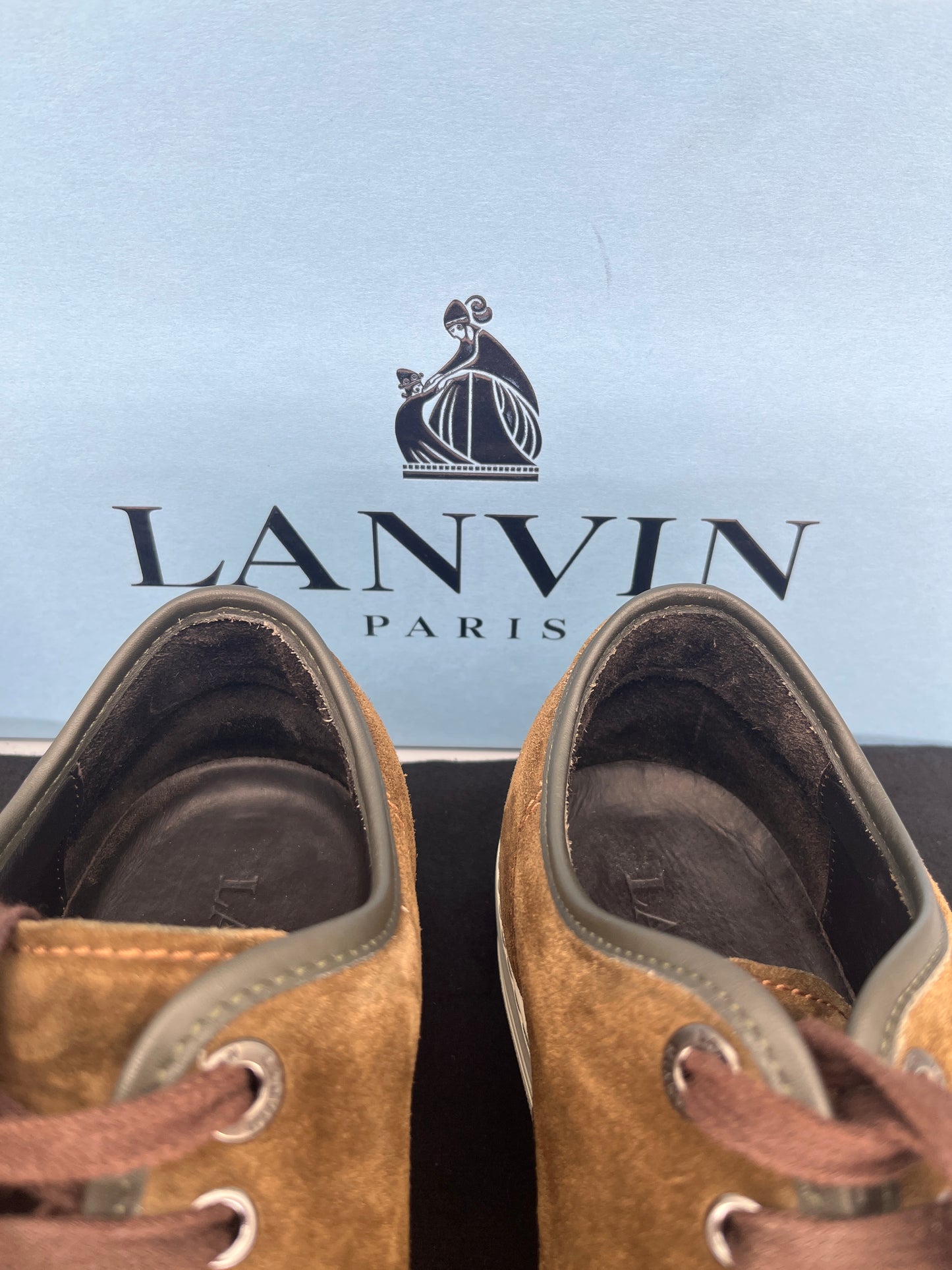 Lanvin Patent Cap Toe Brown | 42