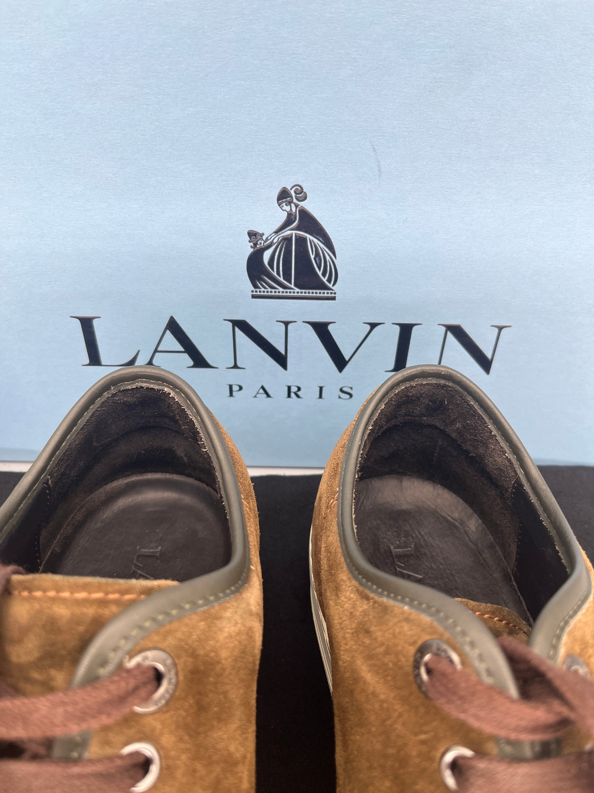 Lanvin Dbb1 Patent Cap Toe Sneaker Brown | 42