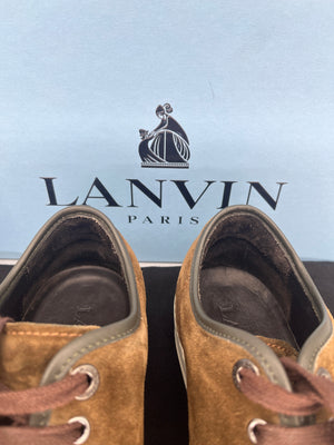 Lanvin Dbb1 Patent Cap Toe Sneaker Brown | 42