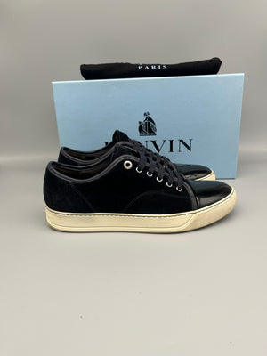 Lanvin Dbb1 Patent Cap Toe Sneaker Navy | 42