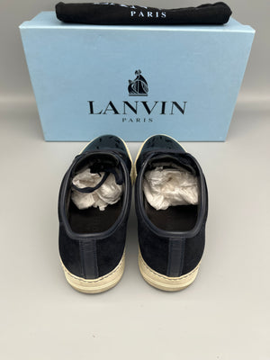 Lanvin Dbb1 Patent Cap Toe Sneaker Navy | 42