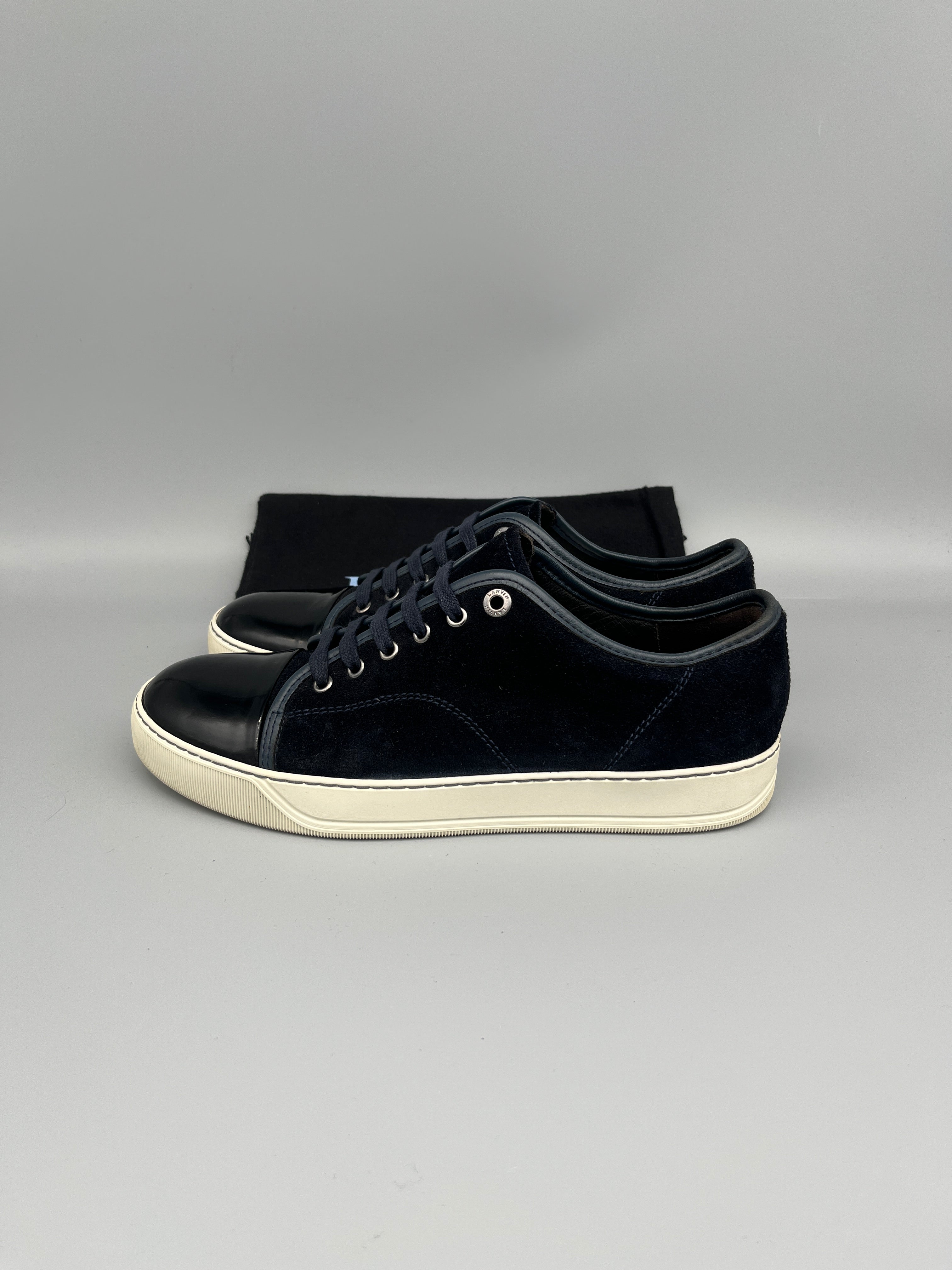 Lanvin Dbb1 Patent Cap Toe Sneaker Navy | 42