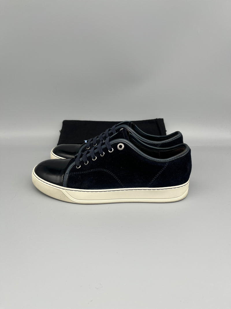 Lanvin Dbb1 Patent Cap Toe Sneaker Navy | 42