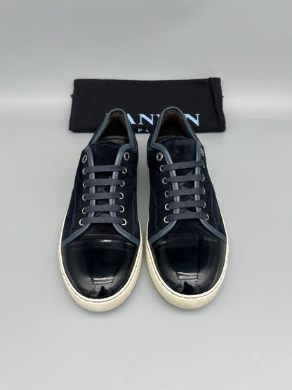 Lanvin Dbb1 Patent Cap Toe Sneaker Navy | 42