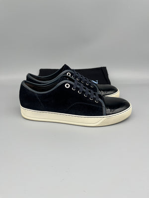 Lanvin Dbb1 Patent Cap Toe Sneaker Navy | 42