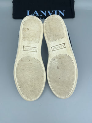 Lanvin Dbb1 Patent Cap Toe Sneaker Navy | 42