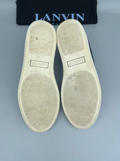 Lanvin Dbb1 Patent Cap Toe Sneaker Navy | 42