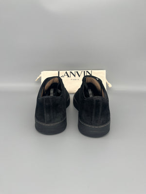 Lanvin Dbb1 Croc Cap Toe Sneaker Black | 42