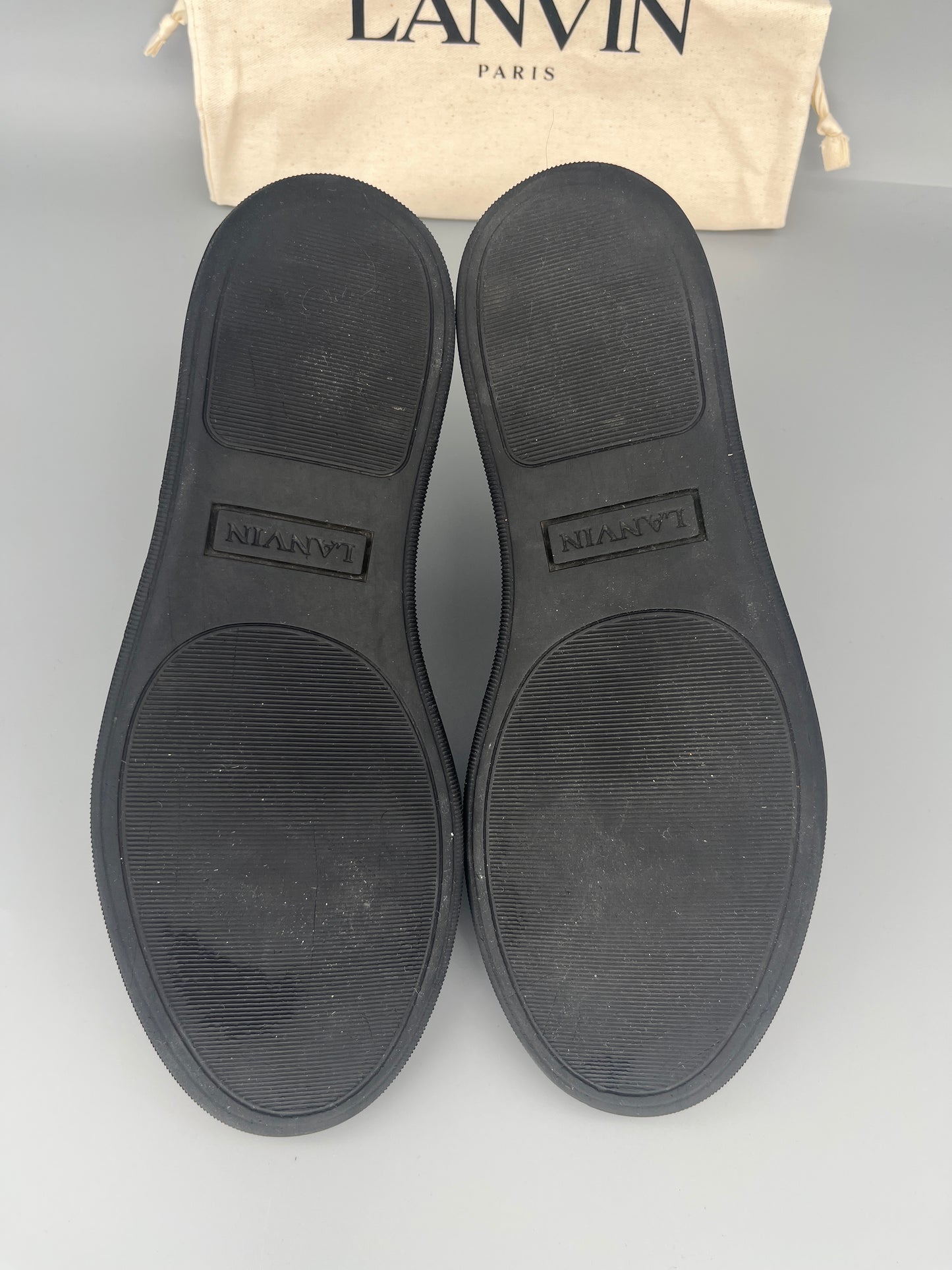 Lanvin Croc Cap Toe Black | 42