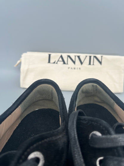 Lanvin Croc Cap Toe Black | 42